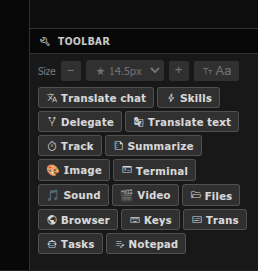 Left-panel toolbar buttons